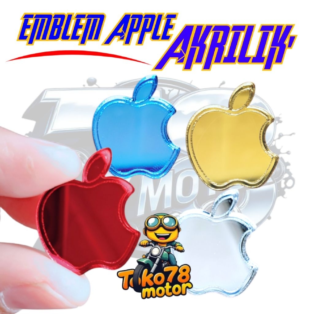 EMBLEM APPLE MINI AKRILIK HP EMBLEM APPLE ACCESORIES
