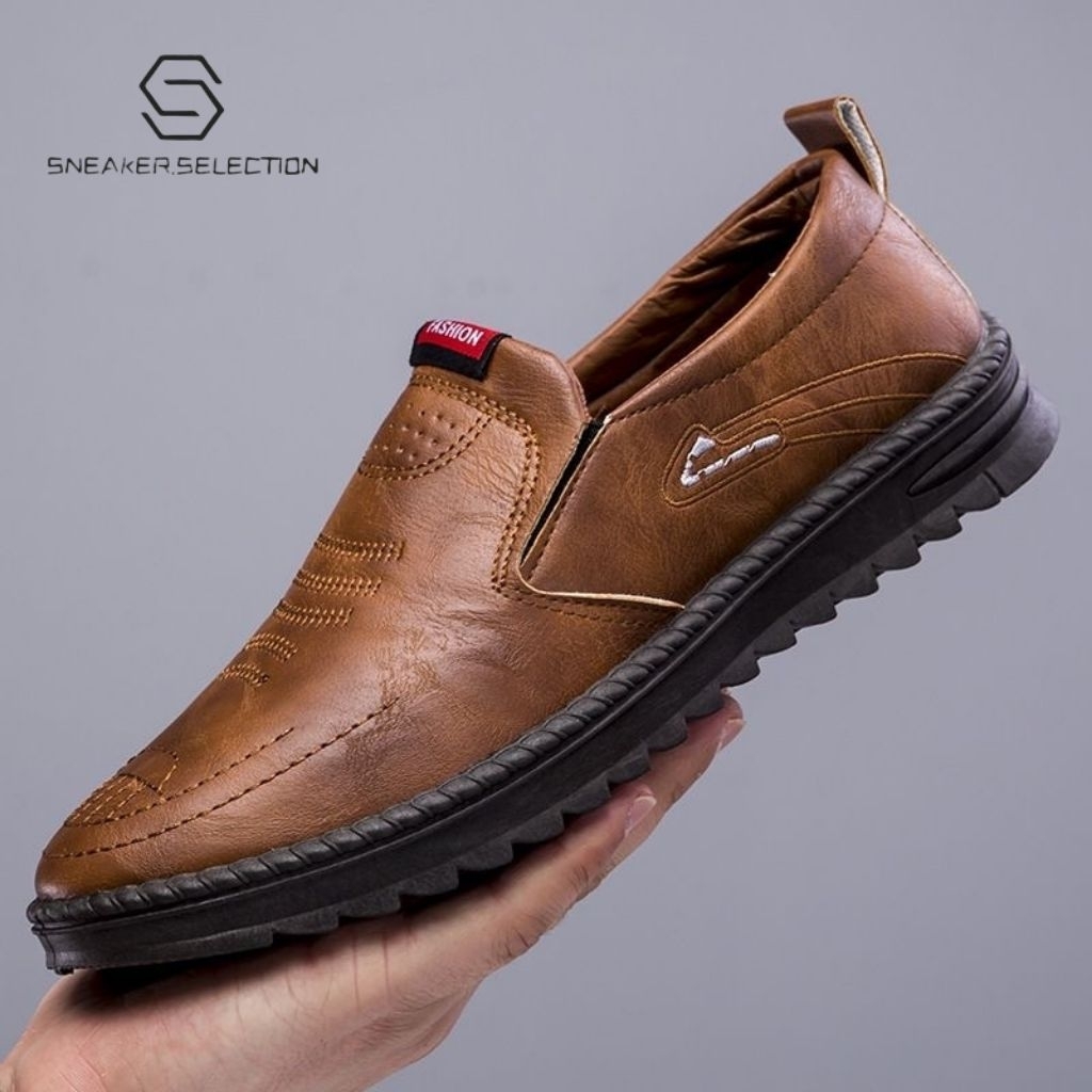 Sepatu K20 Sepatu Kulit Pria PROMO - Sepatu Slop Pria - Sepatu pantofel Cowok - Sepatu Slip on Pria 