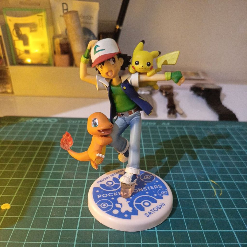 POKEMON FIGURE (ASH KETCHUP/SATOSHI,PIKACHU,DAN CHARMENDER/HITOKAGE)