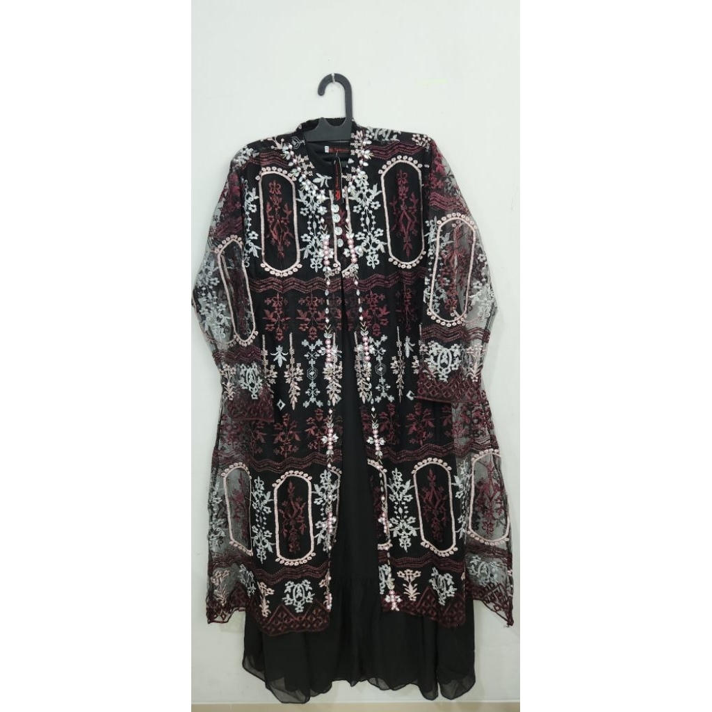 GAMIS BRUKAT 2IN1 INNER OUTER LEPAS PASANG