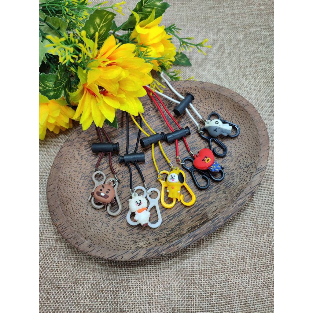 Strap Mask BTS Strap Masker Kekinian Headloop Strap Mask Clay Lucu Kalung Masker Strap Masker Anak T
