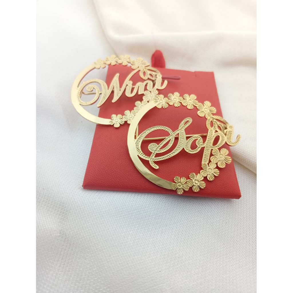 pin bros guru pin bros kajian bisa custom nama 1. Bros Nama Custom Titanium Gold - Aksesoris Premium