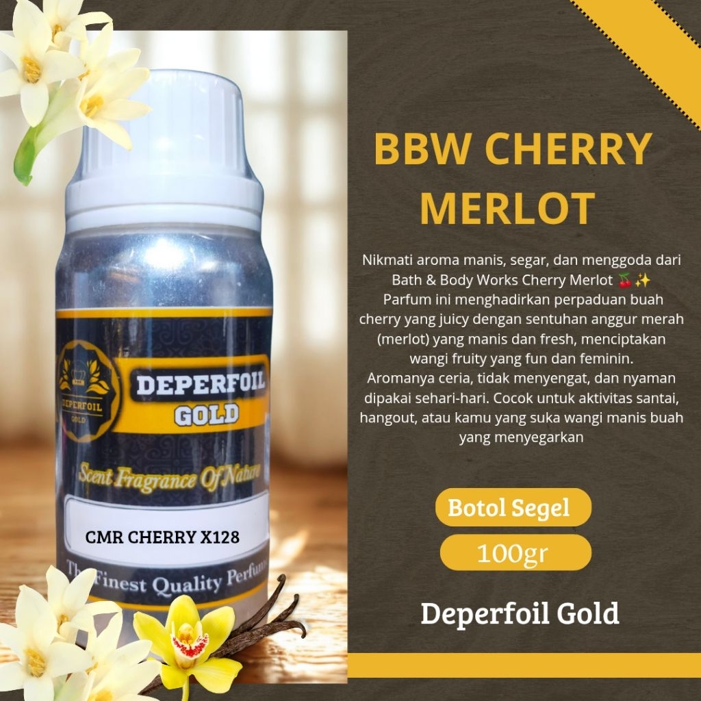 Deperfoil Gold Bibit Parfum Cherry Merlot | Wewangian Manis Buah Segar