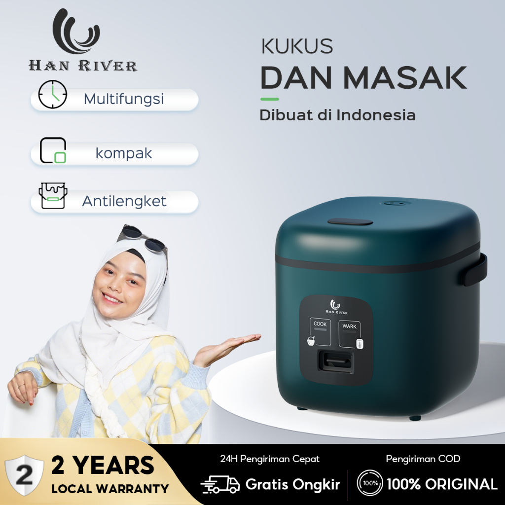 HAN RIVER Magic Com Mini 0.8liter Penanak nasi /business trip/400watt