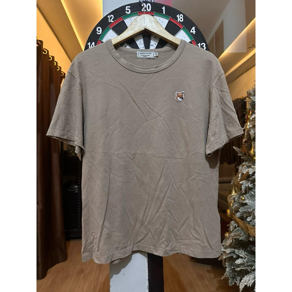 Maison Kitsune Fox Head Patch Tee