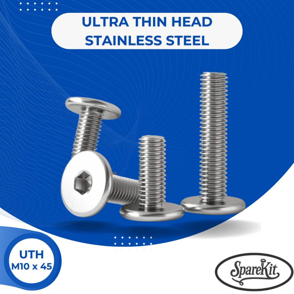 BAUT L M10x45 ULTRA THIN HEAD STAINLESS STEEL