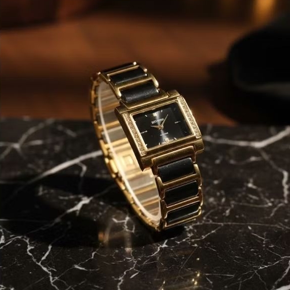 Jam Tangan Wanita Rhythm Original - Sapphire Glass with Crystal Accents