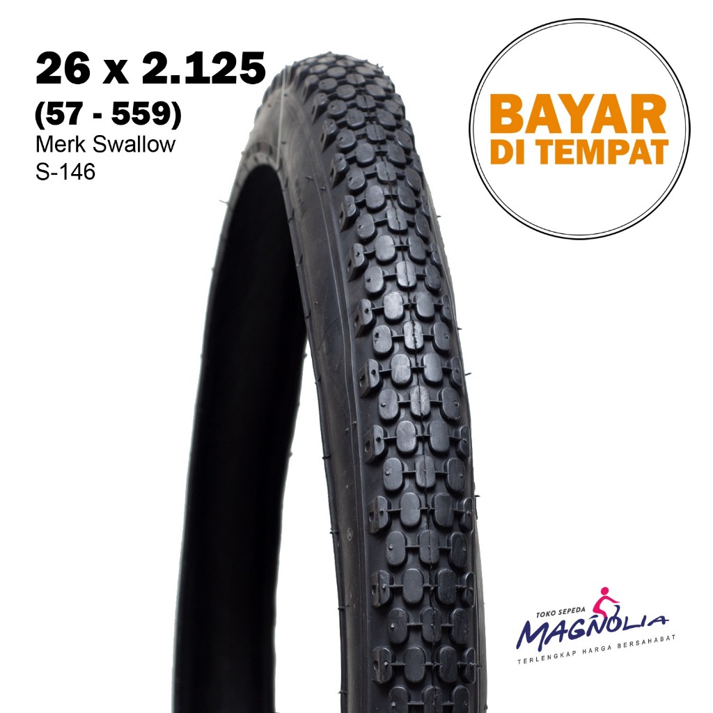 Ban Luar Sepeda MTB Gunung 26 x 2.125 Swallow Deli Tire