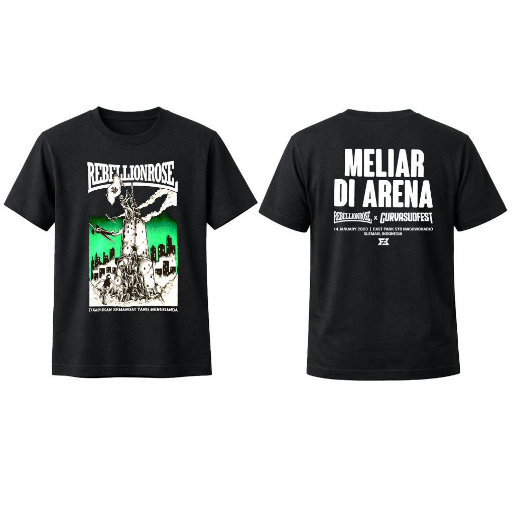 Indierock T-shirt Band Rebellion Rose Curvasudfest 2023