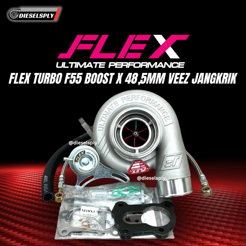 Flex Turbo F55 Boost X 48.5mm 50.5mm Veez Jangkrik Innova/Fortuner/Hilux/Pajero Turbo Atas