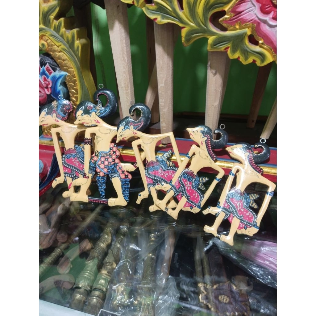 set hiasan dinding wayang kayu pandowo