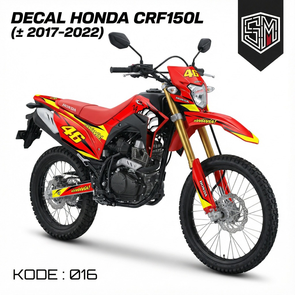 Decal CRF150L FullBody 2017-2022 Custom  – Bahan Vinyl Premium Anti Air