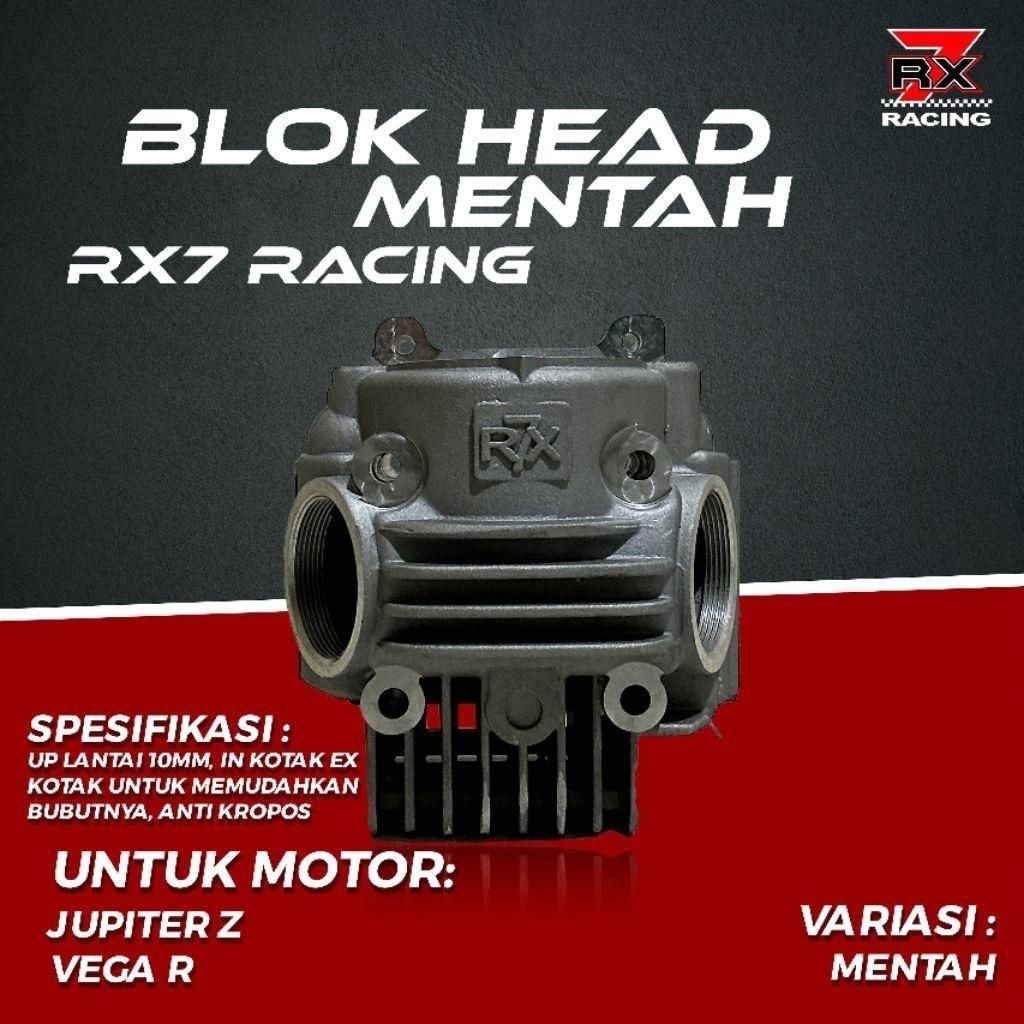 BLOK HEAD SLEEP ENGINE 130CC 150CC 200CC 5TP JUPITER Z VEGA CRYPTON BAHAN MENTAH UP LANTAI 10MM