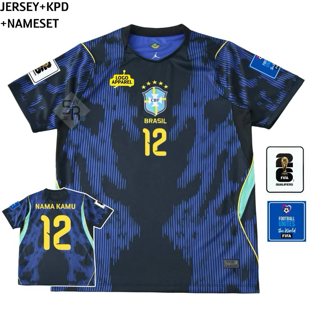 Jersey Brazil Away Piala Dunia 2026 - Jersey Brazil World Cup Grade Original