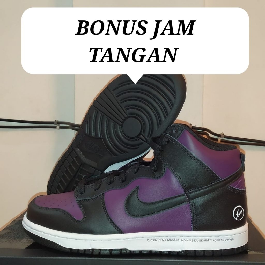 Sepatu Nike dunk high X fragment design beijing
