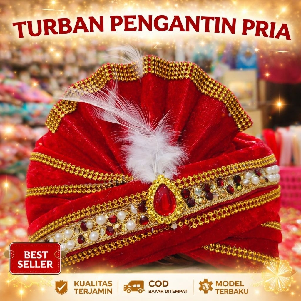 Topi india / Turban india / Turban topi india / topi india pria /Topi pengantin india jodha