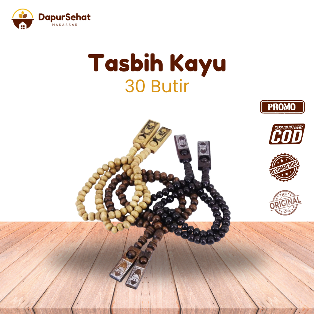Tasbih kayu 33 butir souvenir oleh oleh haji/umroh ready makassar tasbih murah
