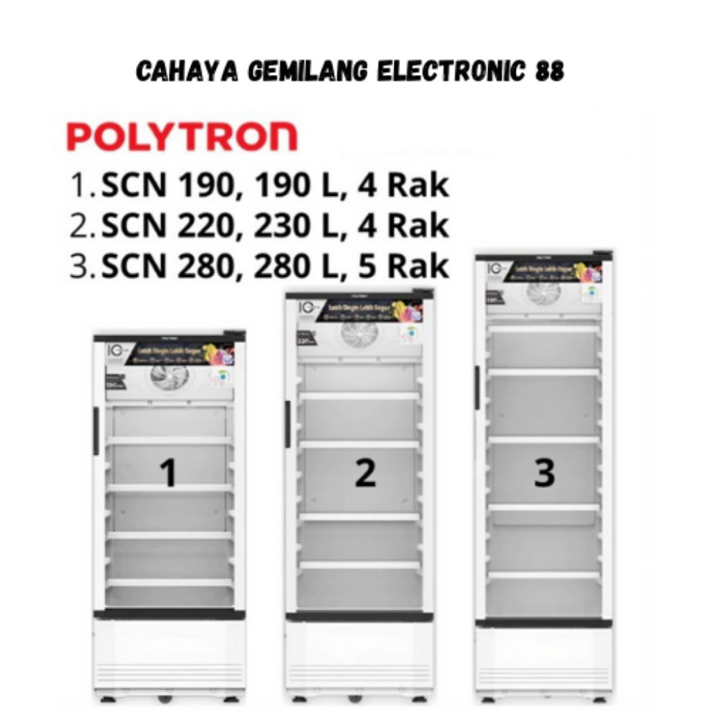 SHOWCASE POLYTRON SCN280/SCN190/SCN220 GARANSI