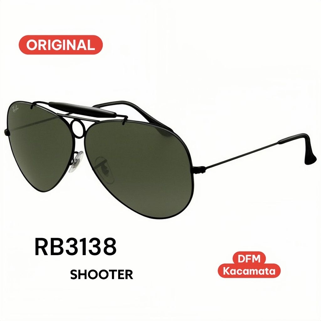 Kacamata Ray-Ban Original Shooter RB3138 58 Sunglasses Unisex