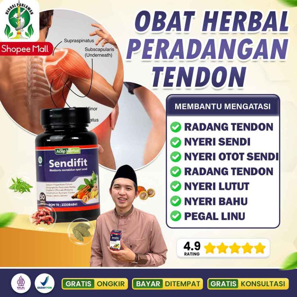 Herbal Radang Tendon Berkepanjangan, Nyeri Sendi Berkepanjangan, Nyeri Otot Sendi - SendiFit Legalit