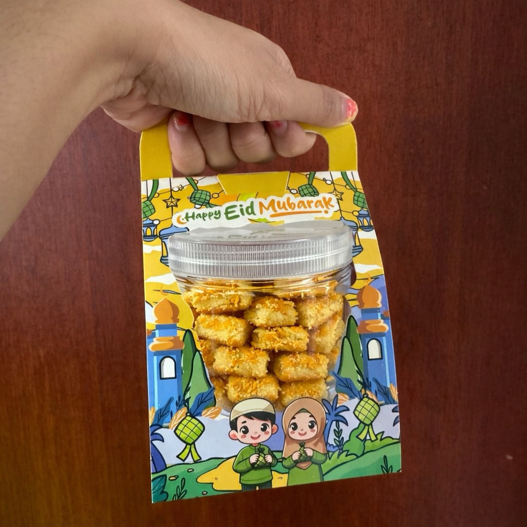 NEW Kotak Handle 1 Toples Lebaran muat 1 Toples Kue Kering 600ml / 800ml Box Hampers Kue Kering 2026