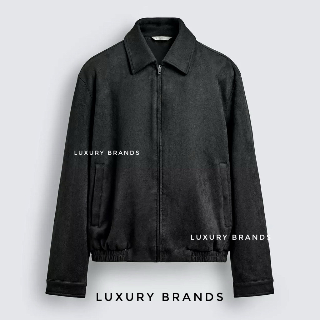 Jaket ZARA Original Faux Suede Black