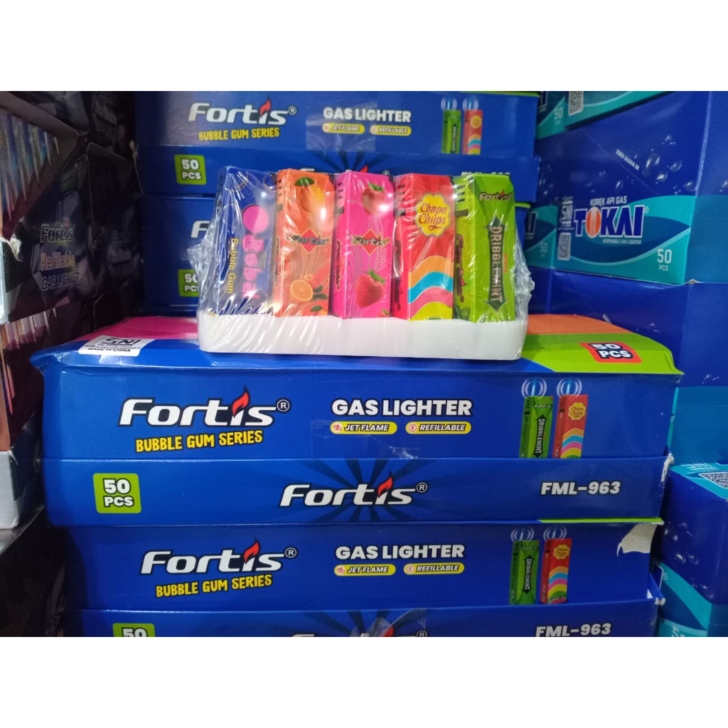 M2000 X FORTIS KOREK API BARA / FML-963 BUBBLE GUM [1 BOX ISI 50 PCS]
