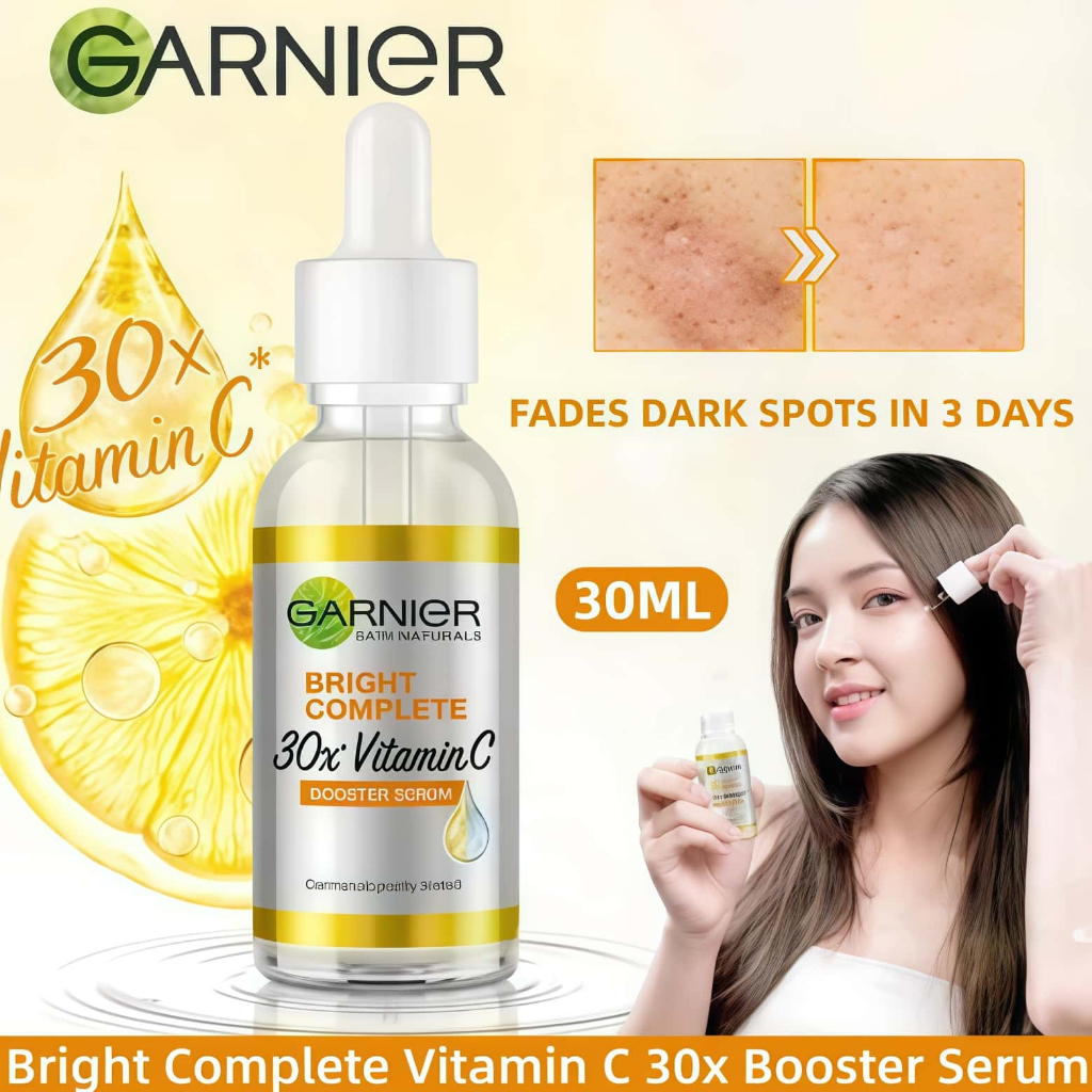 [ORI&EXP 2028] Garnier Serum Vitamin C Bright Complete Vitamin C 30x Booster Serum 30 ml / Brighteni