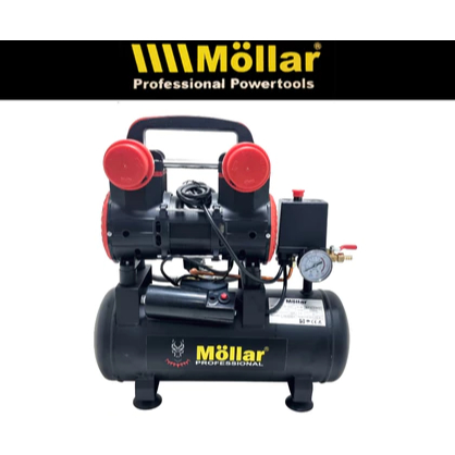 MOLLAR Mesin Kompresor Silent Air 1HP 10 Liter 750 Watt MLR-AC1510BP-R/ Mollar Silent Air Compressor