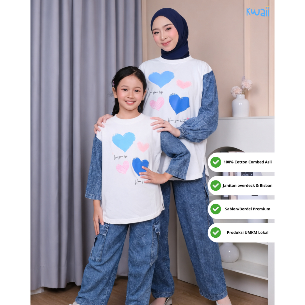 kwaii-kaos anak-spring levis