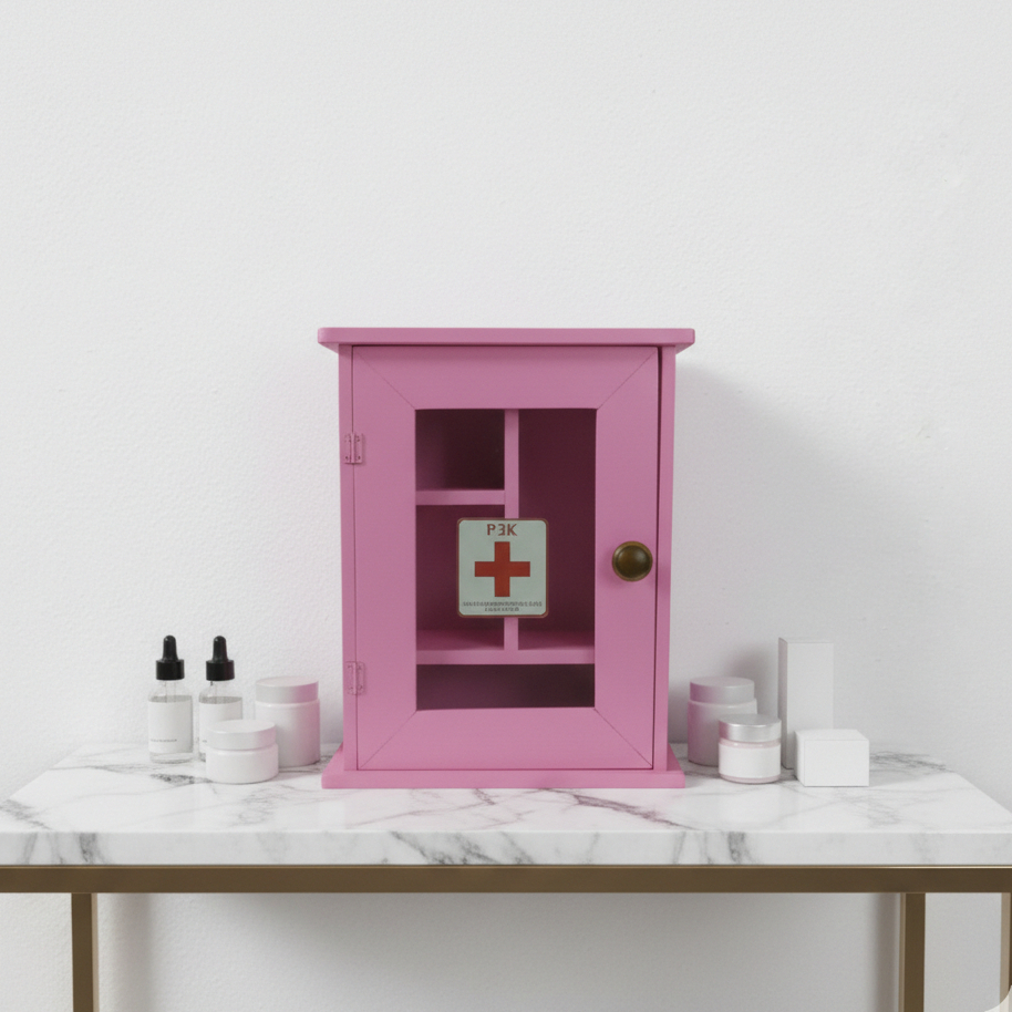 [mughnikaligrafi] Kotak P3K Kayu Minimalis 30x11x38 - P3K Box Custom Warna