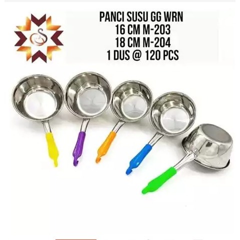 Panci Gagang Warna / Panci Stainless Gagang Serbaguna Termurah