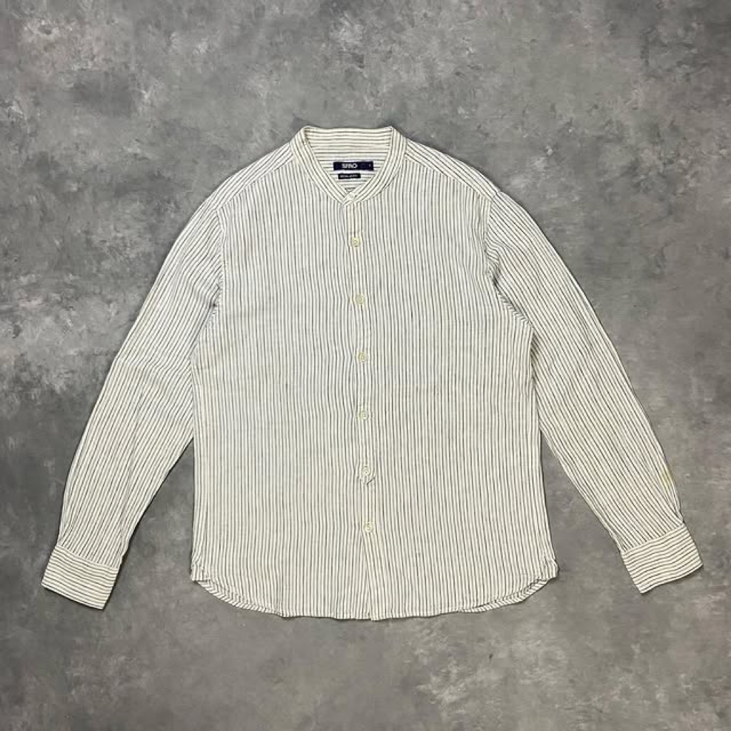 KEMEJA STRIPE PRIA SPAO – REGULAR FIT | KERAH SHANGHAI