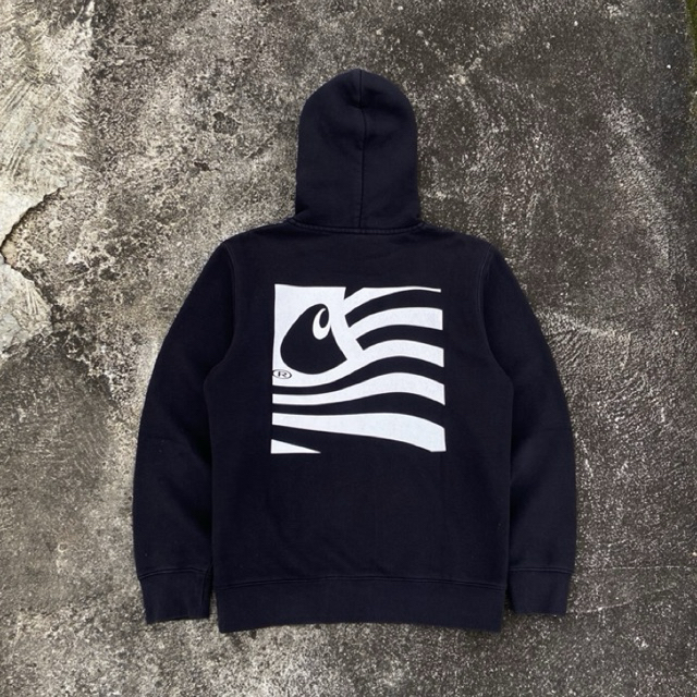 CARHARTT WAVING STATE FLAG HOODIE BLACK