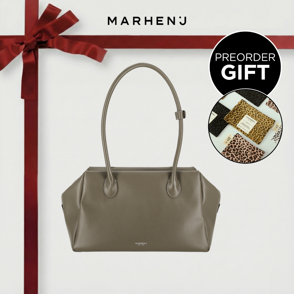 MARHEN.J Odette Vegan Leather Shoulder Bag with Two-Way Zipper