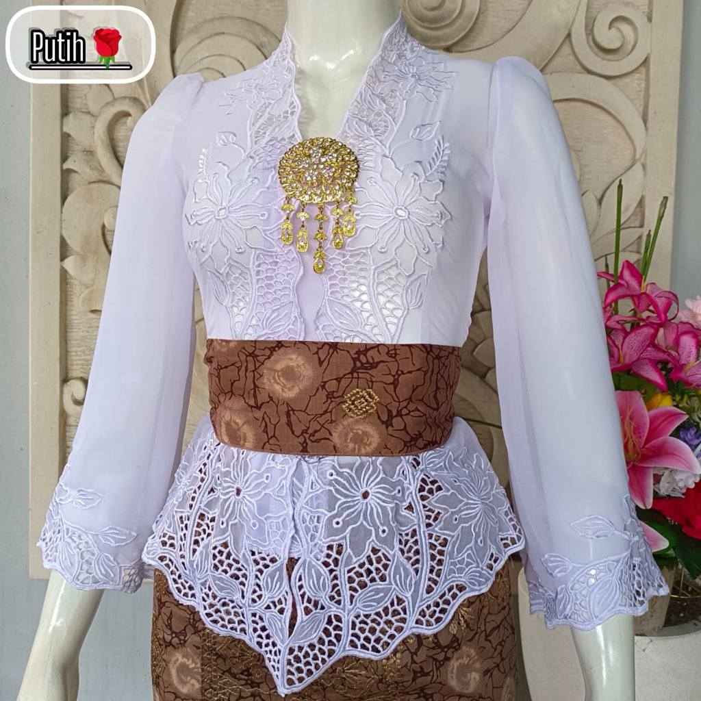 WBK [COD] || NEW!! Kebaya Jadi Bordir Tangan Panjang/Kebaya Bordir Lonceng/Kebaya Bordir Tangan Peca
