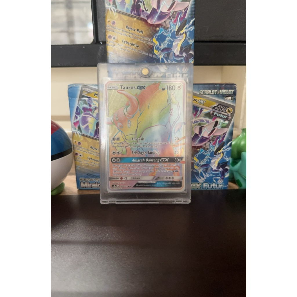kartu pokemon original TAUROS HR GX #206 2019 dilengkapi dengan sleeve dan magnetic case