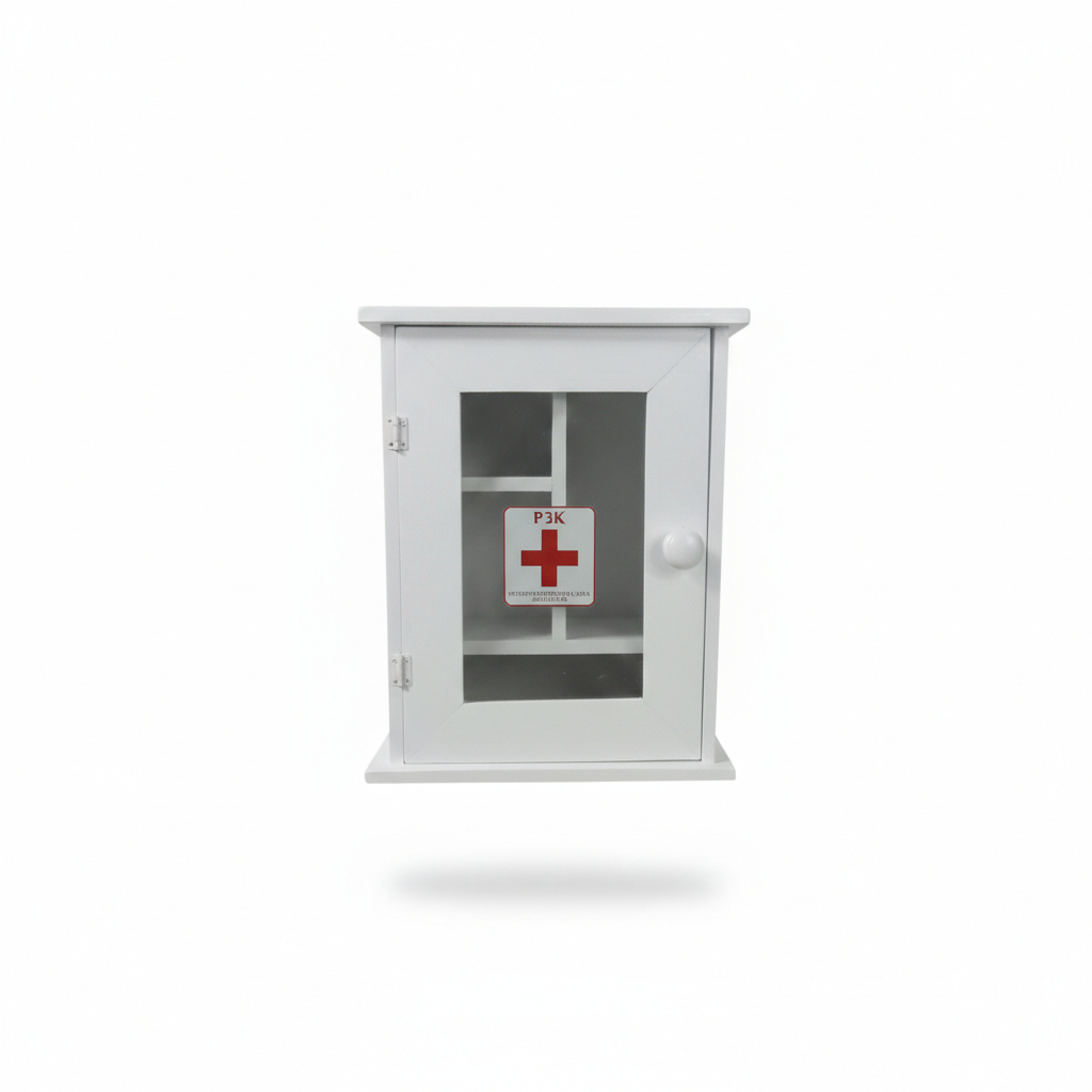 First Aid Box Kayu Modern / Kotak P3K Plywood Serbaguna - Banyak Pilihan Warna