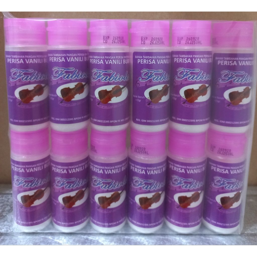 Cap cendrawasih vanili bubuk Fabiola15gr halal