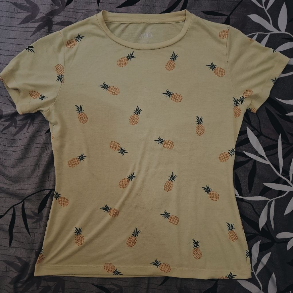 colorbox printed tshirt yellow | kaos colorbox