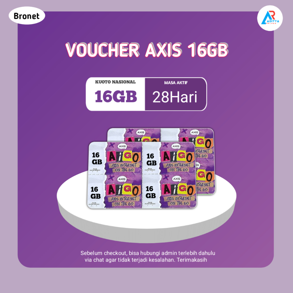Voucher Kuota Axis 16GB 28Hari