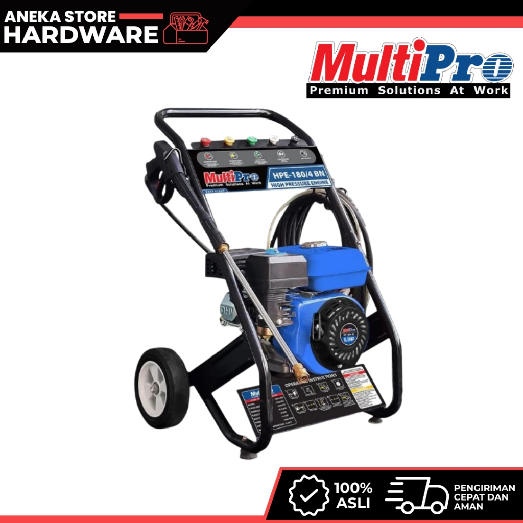 Multipro HPE-180/4WD Mesin Cuci Steam Motor Mobil High Pressure Engine 6.5HP Jet Cleaner Steam Cuci 