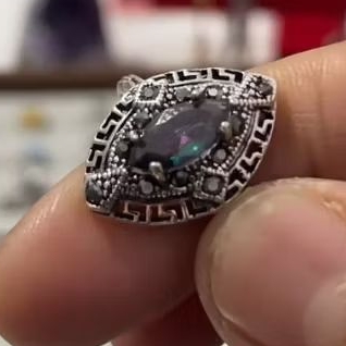 Cincin Silver 925 Mystic Topaz