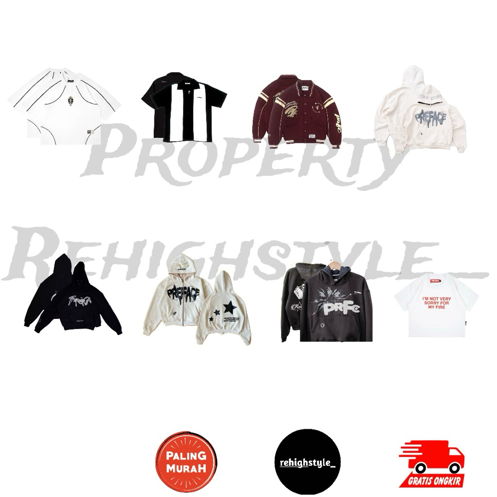 HOODIE BOXY PREFACE CLUB DE PERFORMANCE WHITE / PREFACE STRIPES BOWLING / PREFACE 4TH PREFACE BLACK 