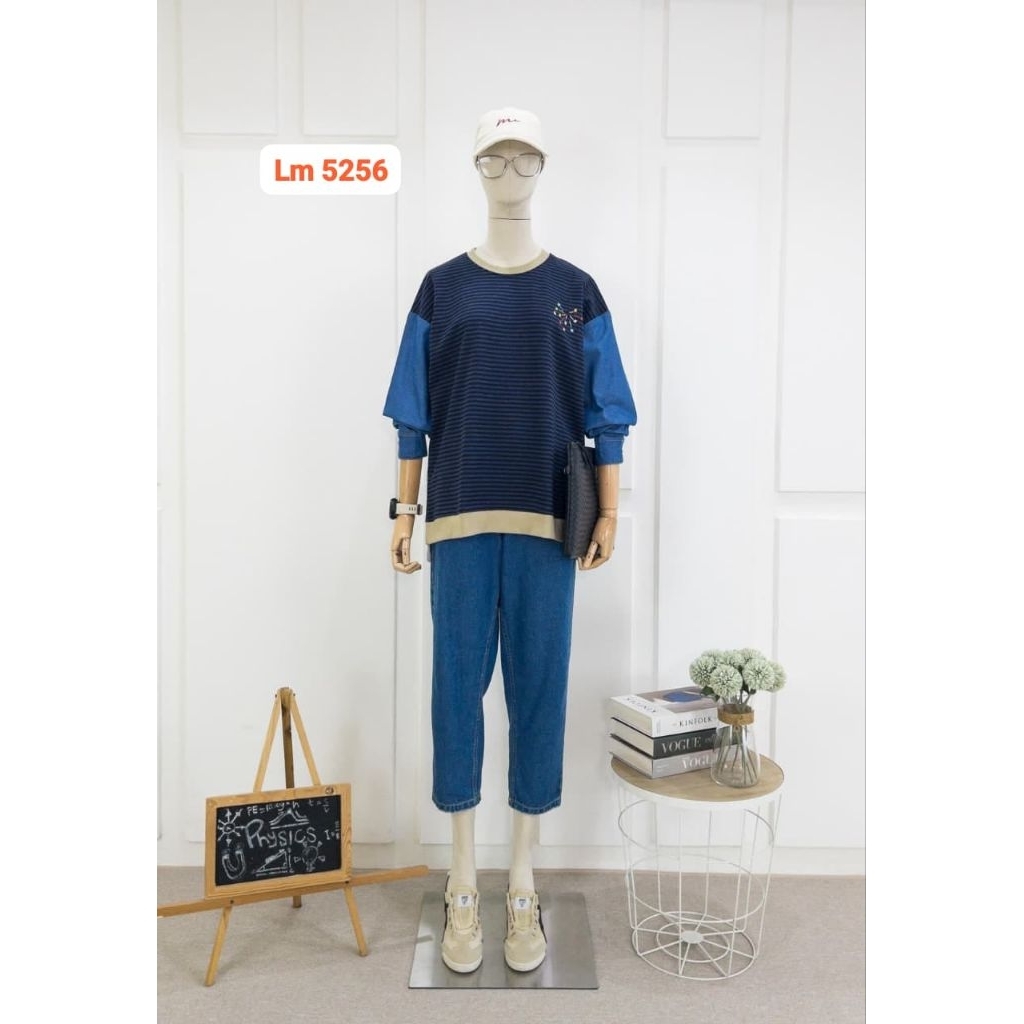 Raisa Kombi Salur - bahan kaos kombi soft jeans