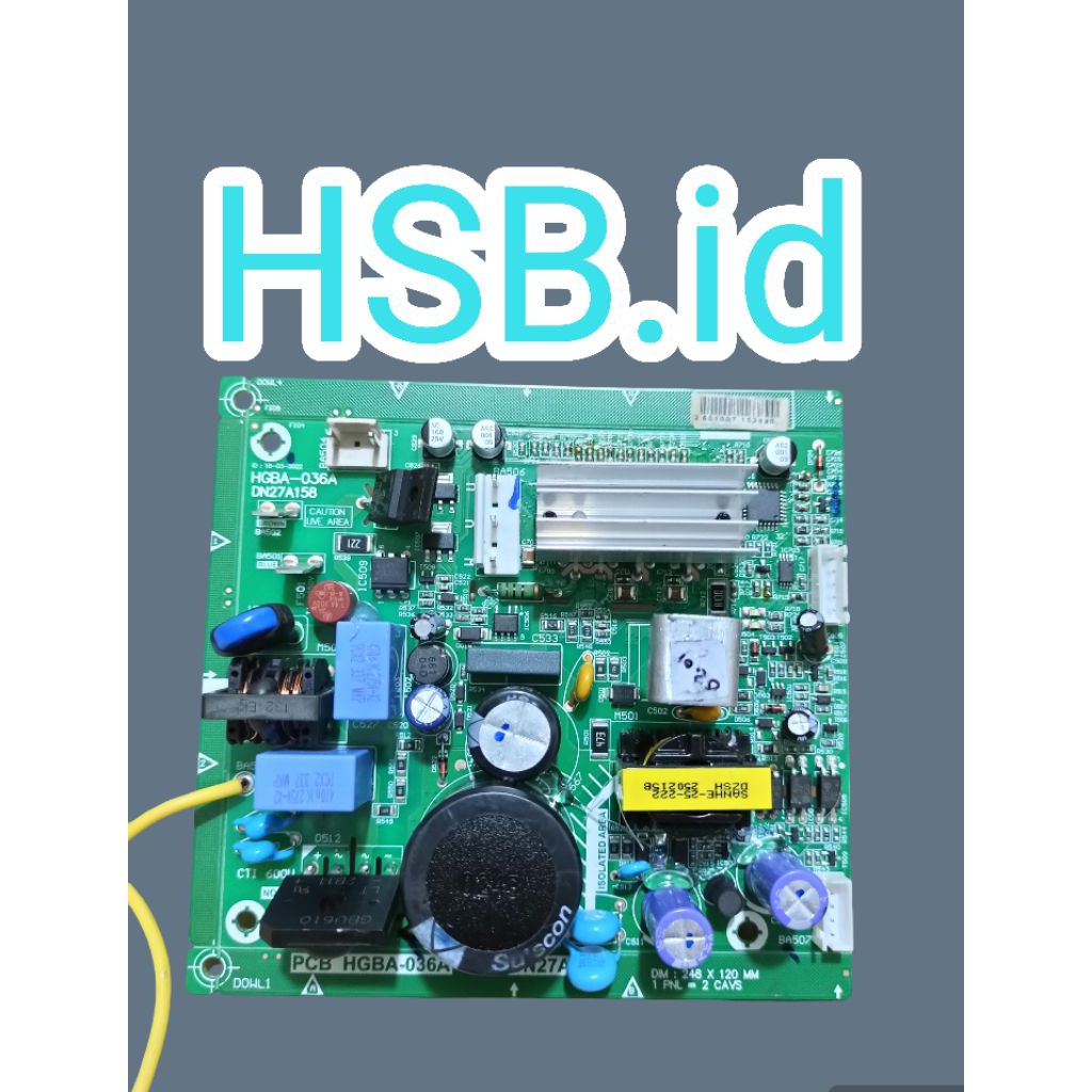 MODUL PCB KULKAS POLYTRON 2PINTU INVERTER HGBA-039A DN27A158 ORI COPOTAN