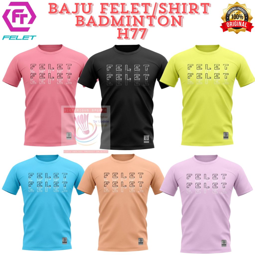 BAJU FELET/RN JERSEY H77 Badminton Shirt Badminton ORIGINAL