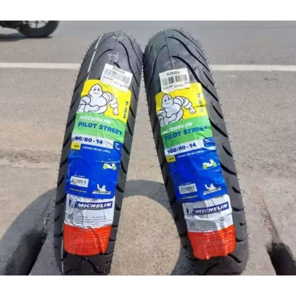 BAN LUAR TUBELES MICHELIN PILOT STREET (100/80-14 , 90/80-14, 90/90-14, DAN 80/90-14) PILOT STREET B