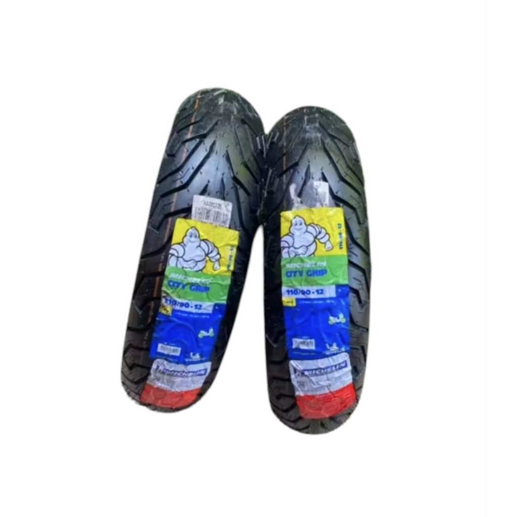 BAN LUAR TUBELES MICHELIN CITY GRIP 110/90-12 BAN BELAKANG SCOOPY DONAT RING 12 FREE GO GENIO MICHEL