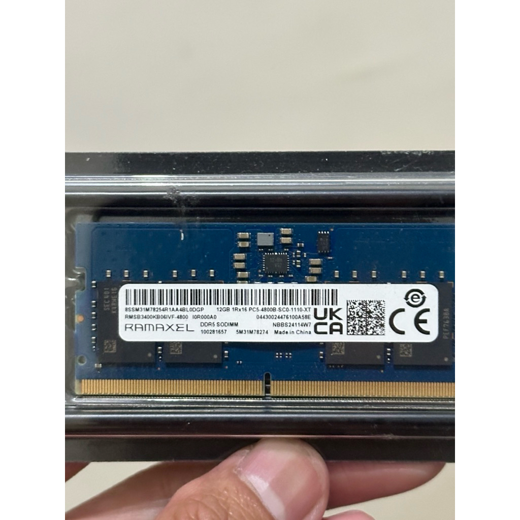 RAM SODIMM RAMAXEL 1x12GB DDR5 4800